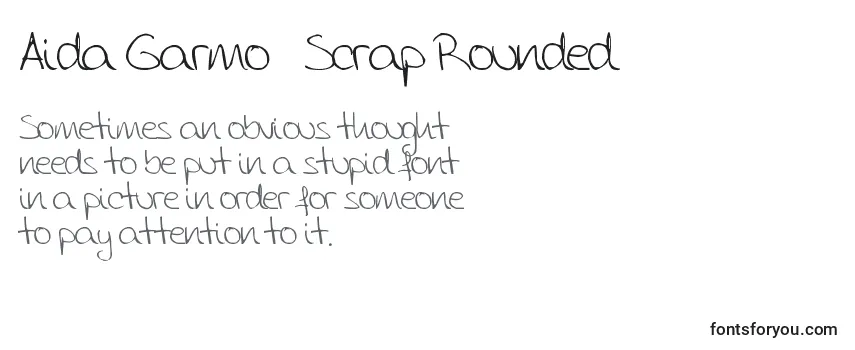 Review of the Aida Garmo   Scrap Rounded Font