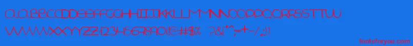 Aida Garmo   Small Size Font – Red Fonts on Blue Background