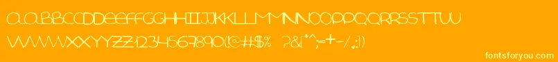 Aida Garmo   Small Size Font – Yellow Fonts on Orange Background