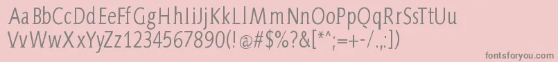 AidaSerifa Condensed Font – Gray Fonts on Pink Background