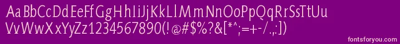 AidaSerifa Condensed Font – Pink Fonts on Purple Background