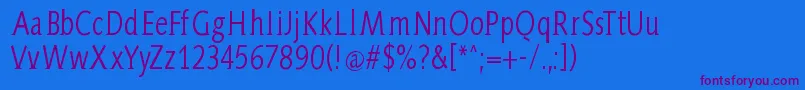 AidaSerifa Condensed Font – Purple Fonts on Blue Background