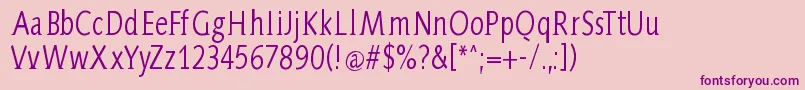 AidaSerifa Condensed Font – Purple Fonts on Pink Background