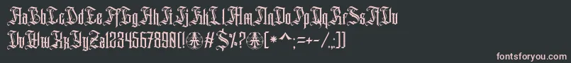 フォントAihet Script Personal Use Only – 黒い背景にピンクのフォント