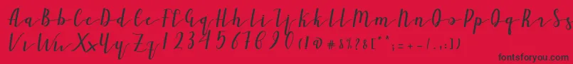 Ailand Font – Black Fonts on Red Background