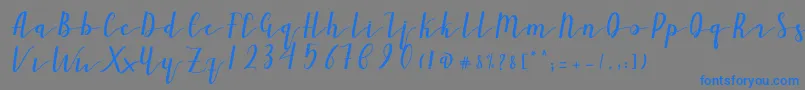 フォントAiland – 灰色の背景に青い文字