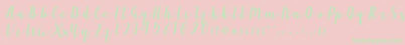 Ailand Font – Green Fonts on Pink Background