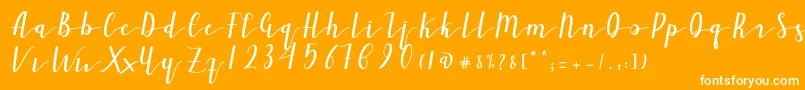 Ailand Font – White Fonts on Orange Background