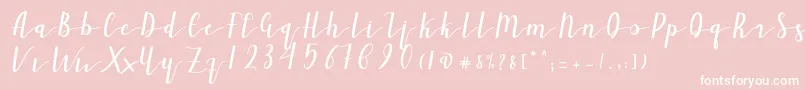 フォントAiland – ピンクの背景に白い文字