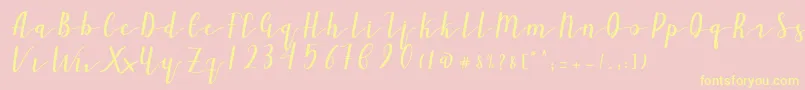 Ailand Font – Yellow Fonts on Pink Background