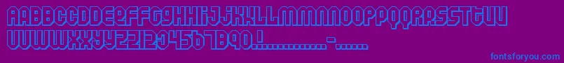 フォントAIR      – 紫色の背景に青い文字