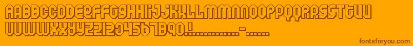 フォントAIR      – オレンジの背景に茶色のフォント