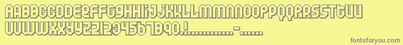 フォントAIR      – 黄色の背景に灰色の文字