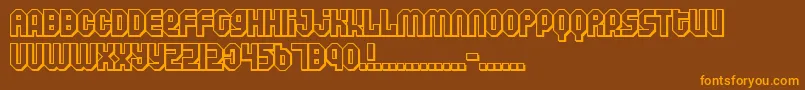 フォントAIR      – オレンジ色の文字が茶色の背景にあります。