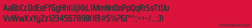 AireExterior Font – Black Fonts on Red Background