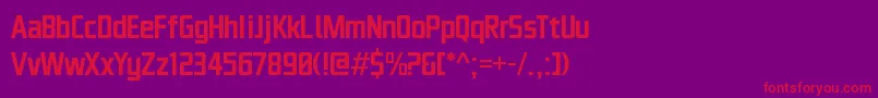 AireExterior Font – Red Fonts on Purple Background