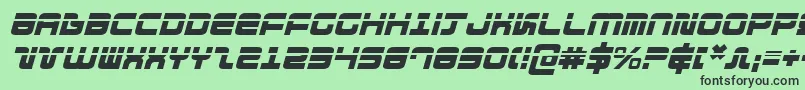 DirektorLaserItalic Font – Black Fonts on Green Background