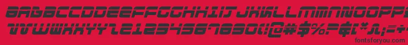 DirektorLaserItalic-fontti – mustat fontit punaisella taustalla