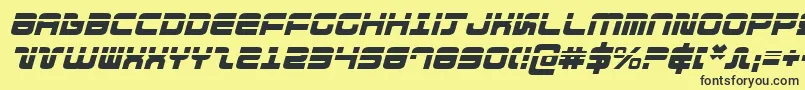 DirektorLaserItalic Font – Black Fonts on Yellow Background