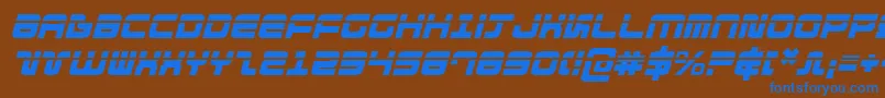 DirektorLaserItalic Font – Blue Fonts on Brown Background