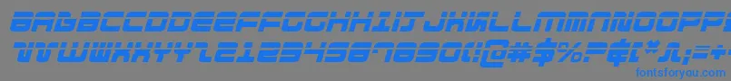 DirektorLaserItalic Font – Blue Fonts on Gray Background