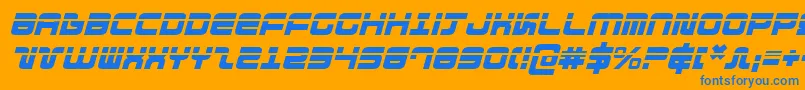 DirektorLaserItalic Font – Blue Fonts on Orange Background