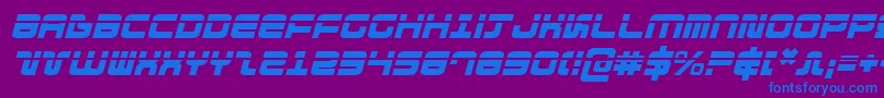 DirektorLaserItalic Font – Blue Fonts on Purple Background