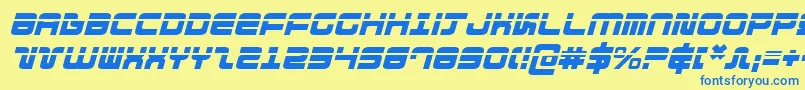 DirektorLaserItalic Font – Blue Fonts on Yellow Background