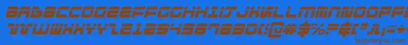 DirektorLaserItalic Font – Brown Fonts on Blue Background