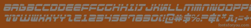 DirektorLaserItalic-fontti – harmaat kirjasimet ruskealla taustalla