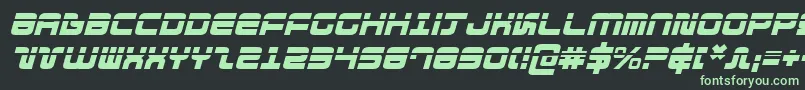 DirektorLaserItalic Font – Green Fonts on Black Background