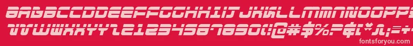 DirektorLaserItalic-Schriftart – Rosa Schriften auf rotem Hintergrund