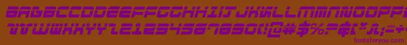 DirektorLaserItalic Font – Purple Fonts on Brown Background