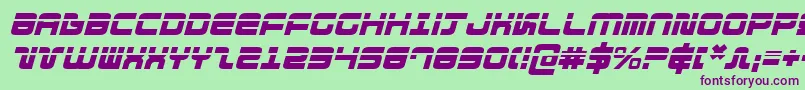 DirektorLaserItalic Font – Purple Fonts on Green Background