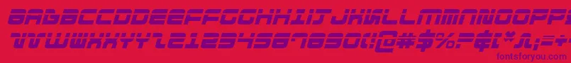 フォントDirektorLaserItalic – 赤い背景に紫のフォント