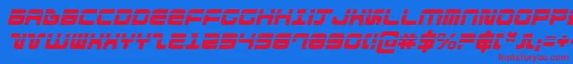 Шрифт DirektorLaserItalic – красные шрифты на синем фоне