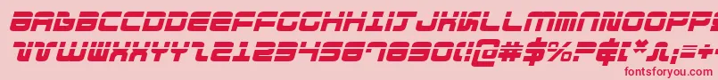 DirektorLaserItalic-Schriftart – Rote Schriften auf rosa Hintergrund