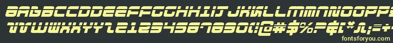 DirektorLaserItalic Font – Yellow Fonts on Black Background