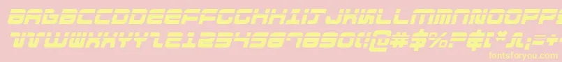 DirektorLaserItalic Font – Yellow Fonts on Pink Background