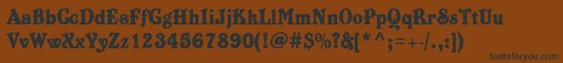 Belshaw ffy-Schriftart – Schwarze Schriften auf braunem Hintergrund