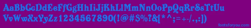 Więcej informacji o czcionce Belshaw ffy Czcionka Belshaw ffy – niebieskie czcionki na fioletowym tle