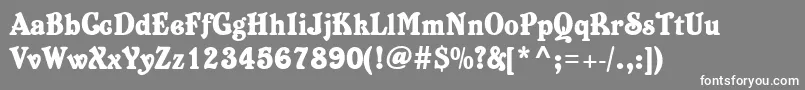 Belshaw ffy Font – White Fonts on Gray Background
