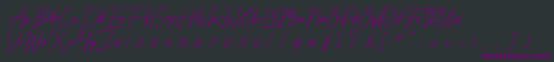 Airin Font – Purple Fonts on Black Background