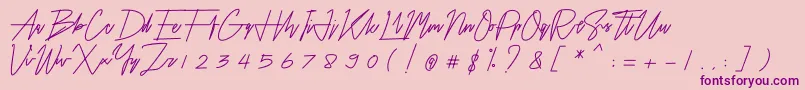 Airin Font – Purple Fonts on Pink Background