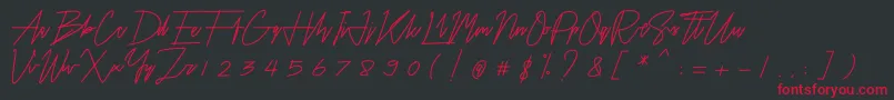 Airin Font – Red Fonts on Black Background