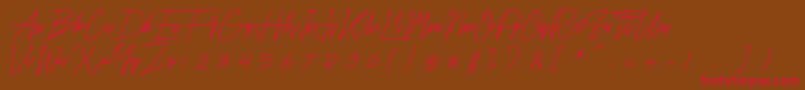 Airin Font – Red Fonts on Brown Background