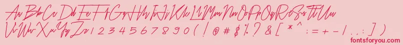 Airin Font – Red Fonts on Pink Background