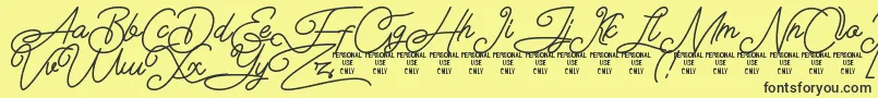 Airlangga Personal Use Only Font – Black Fonts on Yellow Background