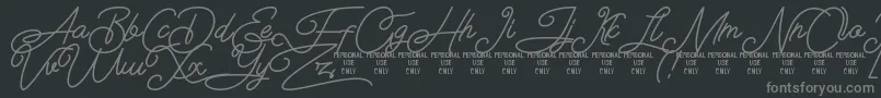 Airlangga Personal Use Only Font – Gray Fonts on Black Background