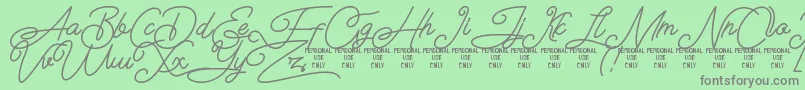 Airlangga Personal Use Only Font – Gray Fonts on Green Background